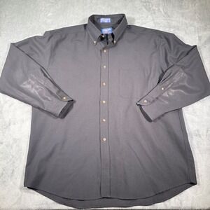 Pendleton Sir Pendleton Shirt Men's XL Black Pure Virgin Wool Worsted